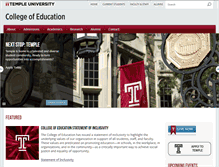 Tablet Screenshot of education.temple.edu