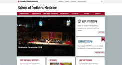 Desktop Screenshot of podiatry.temple.edu