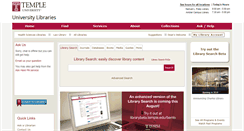 Desktop Screenshot of library.temple.edu