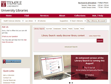 Tablet Screenshot of library.temple.edu