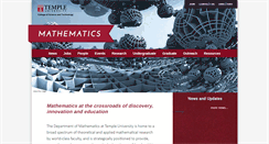 Desktop Screenshot of math.temple.edu