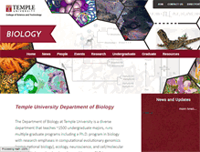 Tablet Screenshot of bio.cst.temple.edu