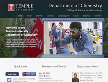 Tablet Screenshot of chem.cst.temple.edu