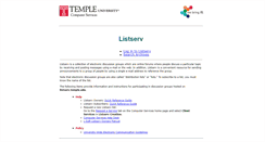 Desktop Screenshot of listserv.temple.edu